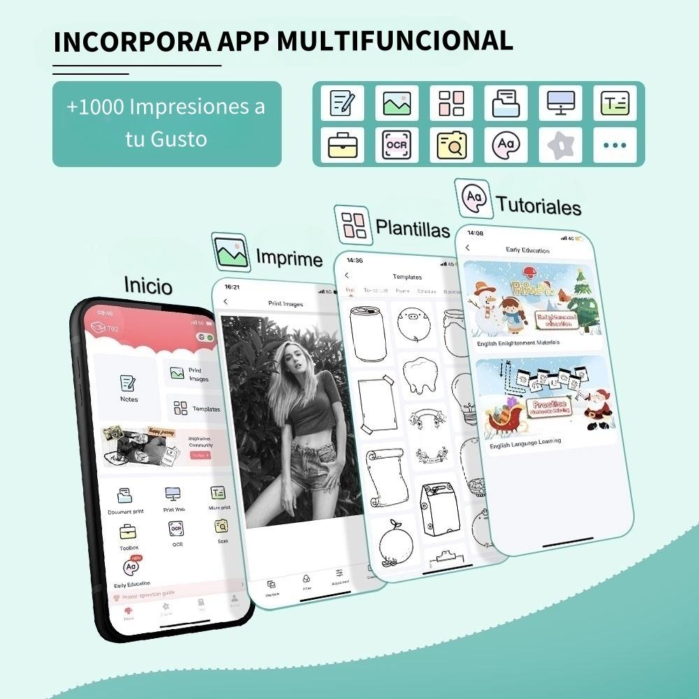 XMiniPrinter: Incorpora app multifuncional. +1000 impresiones a tu gusto.